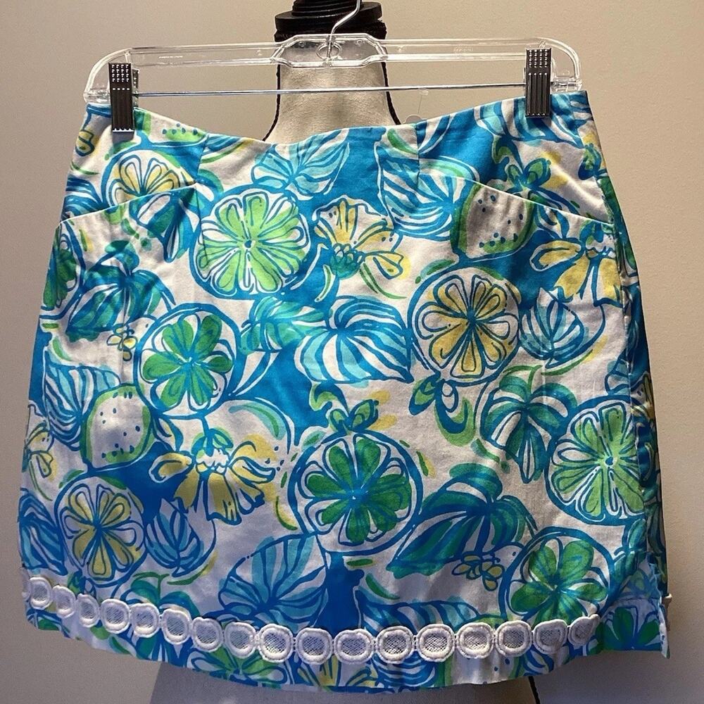 Lilly Pulitzer Marigold Sweet & Sour Lemon Skort Size 4